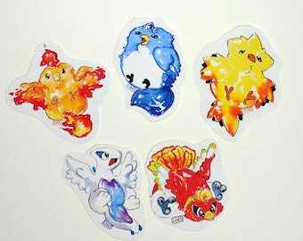Legendary Bird Pokemon Stickers