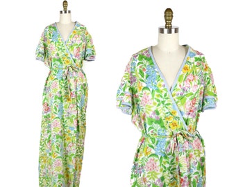 cotton floral robe