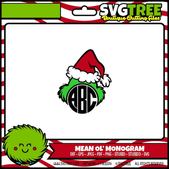 Download Grinch Monogram SVG Dr Seuss SVG Christmas Monogram by SVGTREE