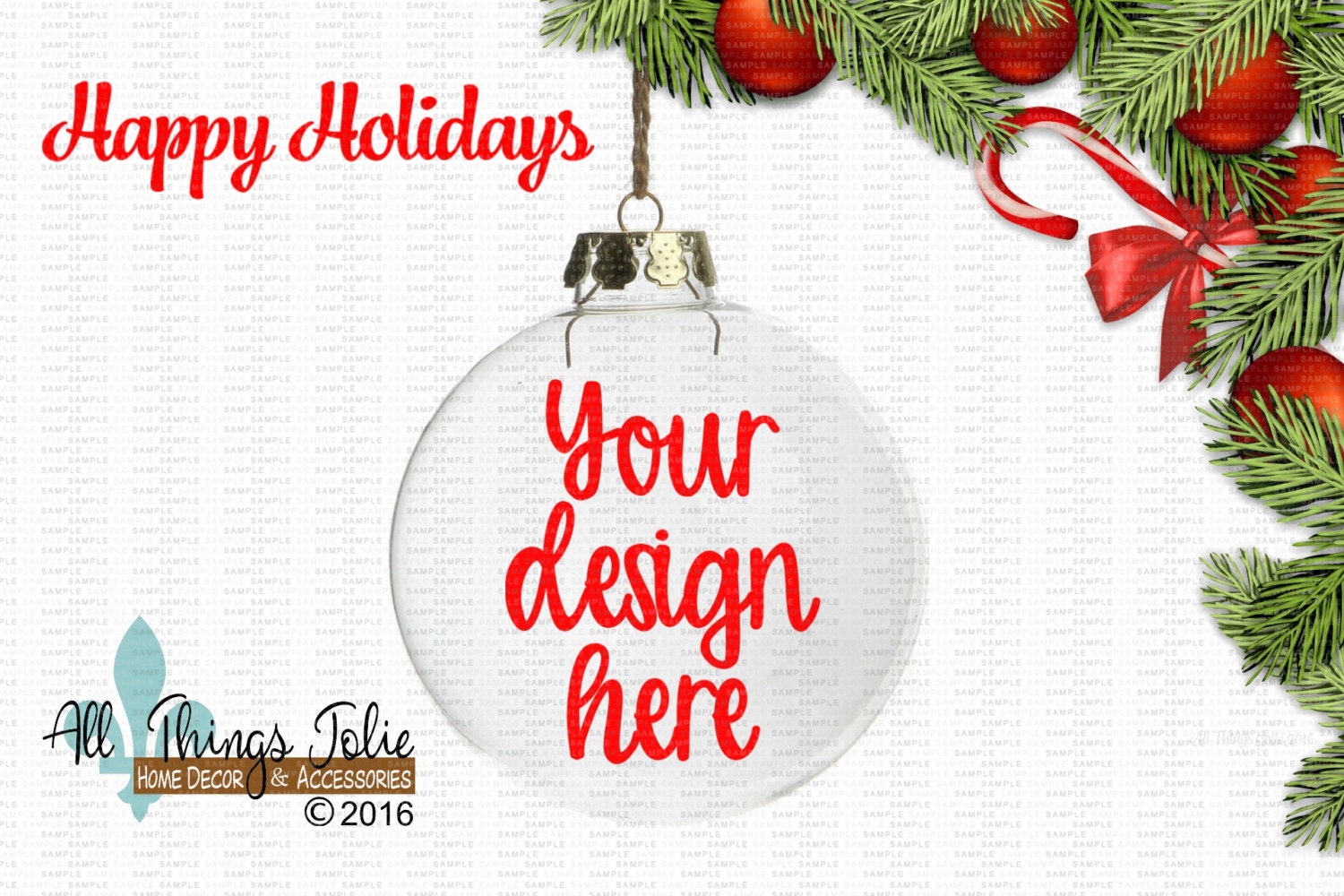 Download Christmas Ornament Mockup Photo Clear Christmas Ornament