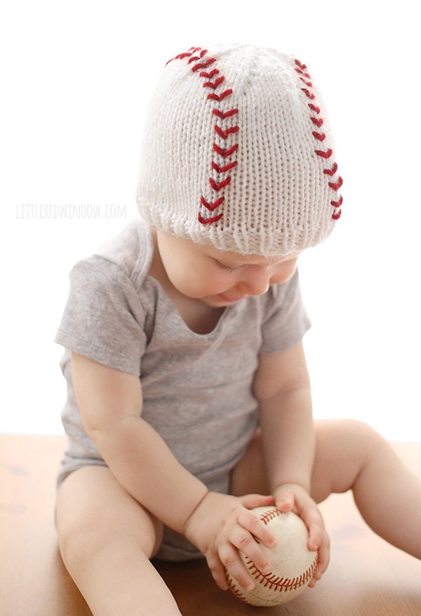 Baseball Baby Hat KNITTING PATTERN Sports knit hat pattern