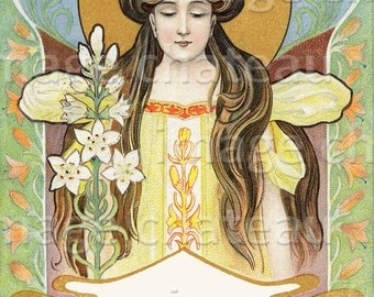 Lampe art nouveau col de cygne et tulipe en verre