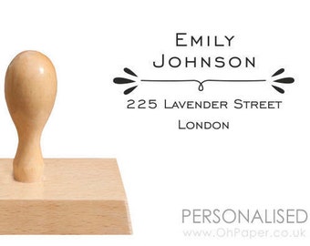 Custom Return Address Stamp / Personalised Stamp / Personalized Address Stamp / Bespoke Wedding stamp / Save The Date Stamp