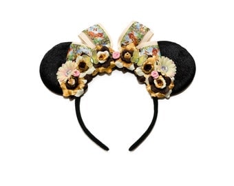 Young Prince Mouse Ears Headband, Fawn Mouse Ears, Flower Mouse Ears, Minnie Ears Headband, Mickey Ears Headband, Fawn Headband, Fawn Ears