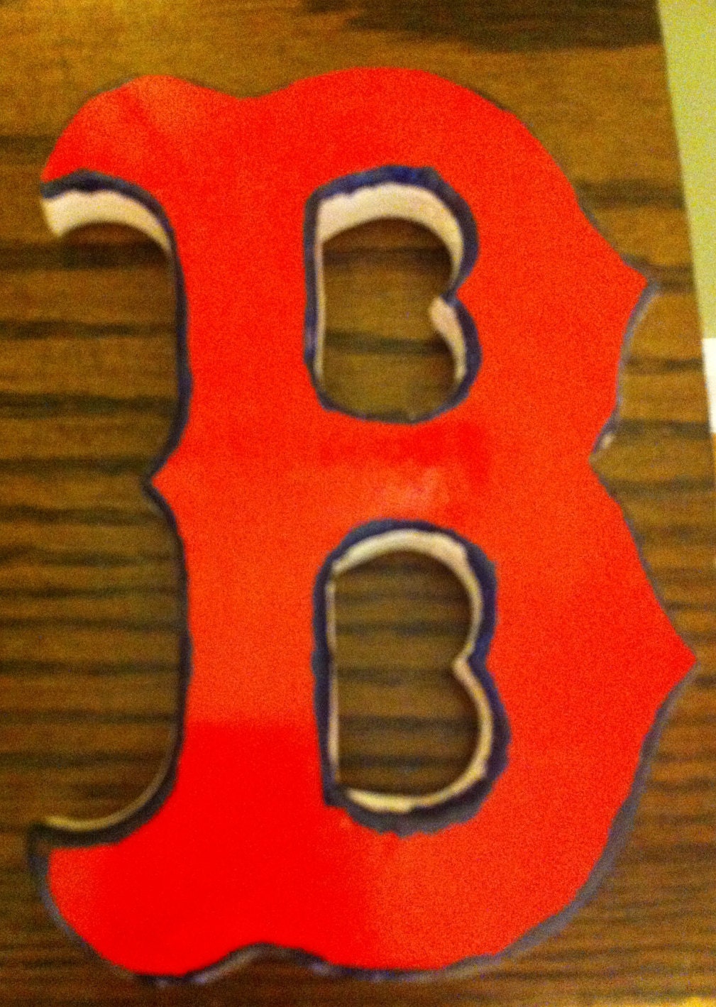 Boston Red Sox Logo Wood Sign Wall Decor Sport Sign Letter B