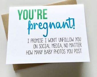 Honest Pregnancy Card - Baby Congratulations - New Mom Card - New Parents Card - New Baby Card - Funny Expecting Card