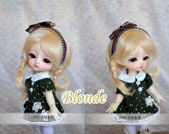 bjd doll girl wig L-M8 (5 colors) for lati yellow fl pukifee