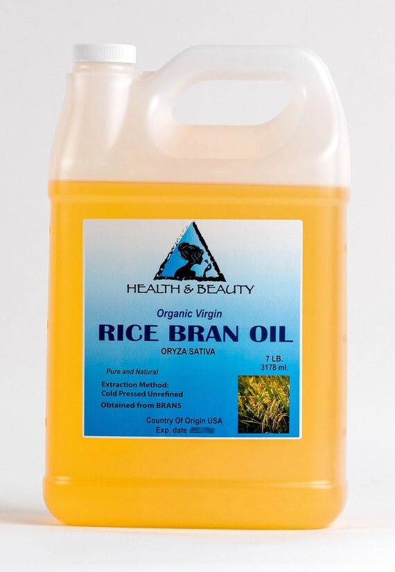7 Lb 1 gal RICE BRAN OIL Organic Carrier Unrefined Cold