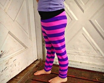 Cheshire Cat stripe Leggings joggers or harem pants baby/toddler/ kids