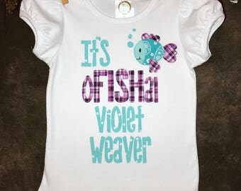 Personalized Boy or Girl It's oFISHal Adoption Shirt or Fabric Scrap Tutu Outfit