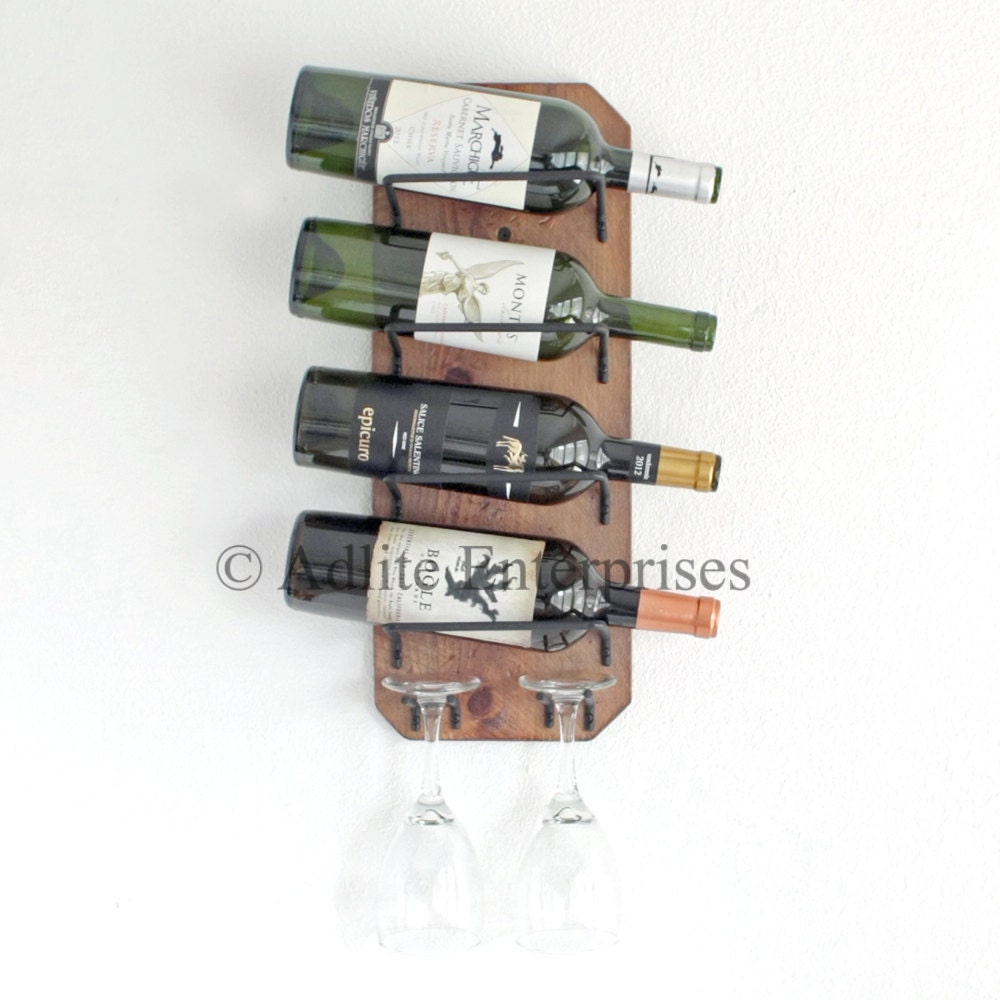 Wine Rack Wall Mounted Wine Rack Small Wine by AdliteCreations