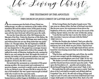 Fan image inside the living christ printable Resource image with the living christ printable