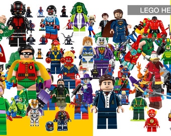 77 Lego Heroes ClipArt - Digital , PNG, image, picture, oil painting, drawing,llustration, art , birthday,handicraft 300 DPI, 300 PPI