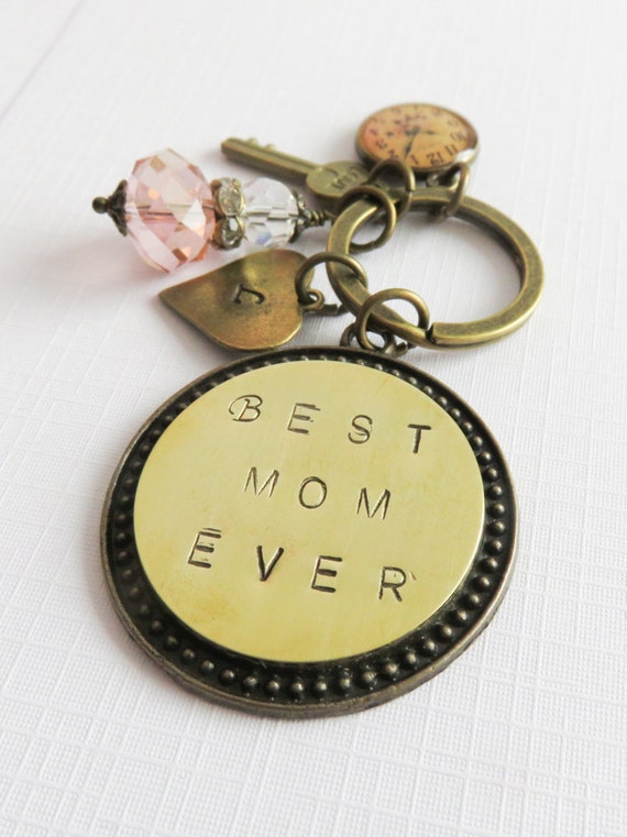 Personalized mom keychain crystal keychains with by romanticcrafts