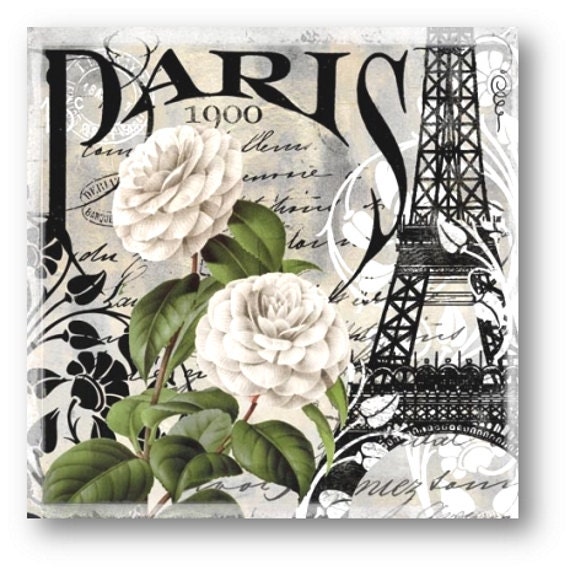 4 Decoupage Napkins Paper Napkins PARIS 1900 Vintage France
