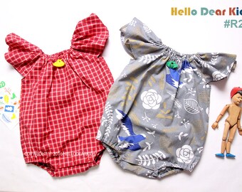 kids sewing pattern pdf, Ruffle sleeves Baby Toddler Romper, Baby Onesie , kids romper, baby suit, Sizes-New born to 2T