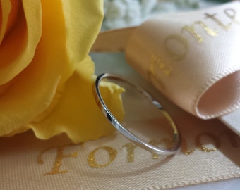 Skinny Platinum wedding band Fortified super thin wedding band spacer ring 14kt solid gold white gold rose gold yellow 18kt palladium narrow