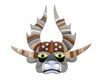 KAI Felt Mask, Kung Fu Panda 3 Kai mask, Kids Kung Fu Panda mask, Adult Kai costume, Cartoon cosplay, felt Bull mask, masquerade mask