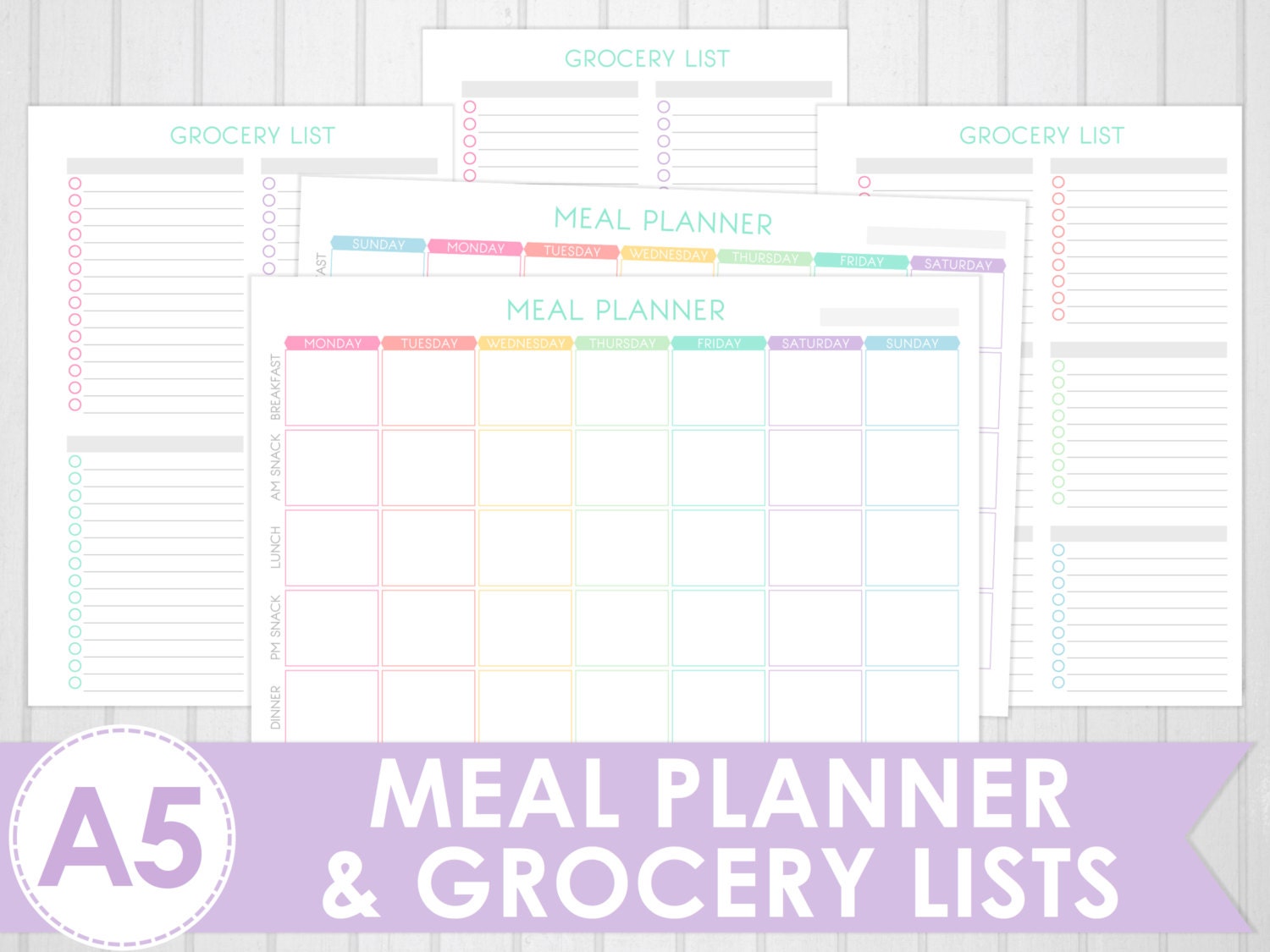 a5 meal planner printable
