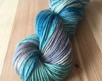 Moraine Lake worsted weight hand dyed self-striping yarn limited time sale