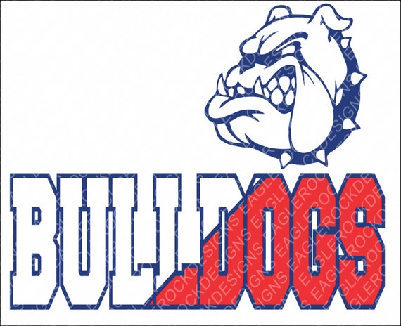Bulldogs SVG DXF EPS Digital Cut File Mascot Football