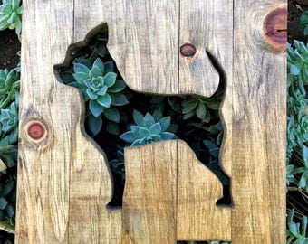 Wooden Dog Sign - Chihuahua