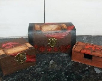 Dungeons and Dragons custom dice box with optional scroll name/writing