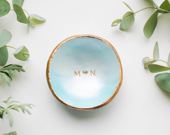 Personalized Blue Ombré // Coloured Classic Jewelry Dish