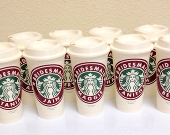 Maid of Honor Starbucks Cup - Matron of Honor Gift - Bridesmaids Starbucks Cup - Personalized Starbucks Cup - Bridesmaids Proposal Gift