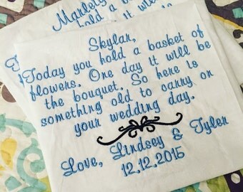 Flower girl handkerchief