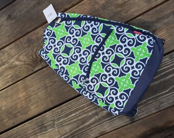 Tennis, SPRING SALE Tennis Bag, Monogram tennis bag, Monogram Tennis backpack, team bag, preppy tennis bag, navy amd lime tennis bag