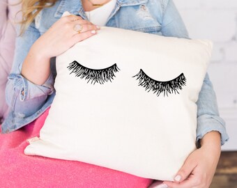 Eyelashes Pillow Cover, Throw Pillows, Decorative Pillow For Couch, Couch Pillow, Accent Pillow, Decorative Throw, Home Decor Lashes Eyelash