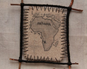 Decorative Panel with Map of Africa Panneaux Décoratifs Carte Afrique Pannelli Decorativi Africa Mappa Paneles Decorativos Mapa de África