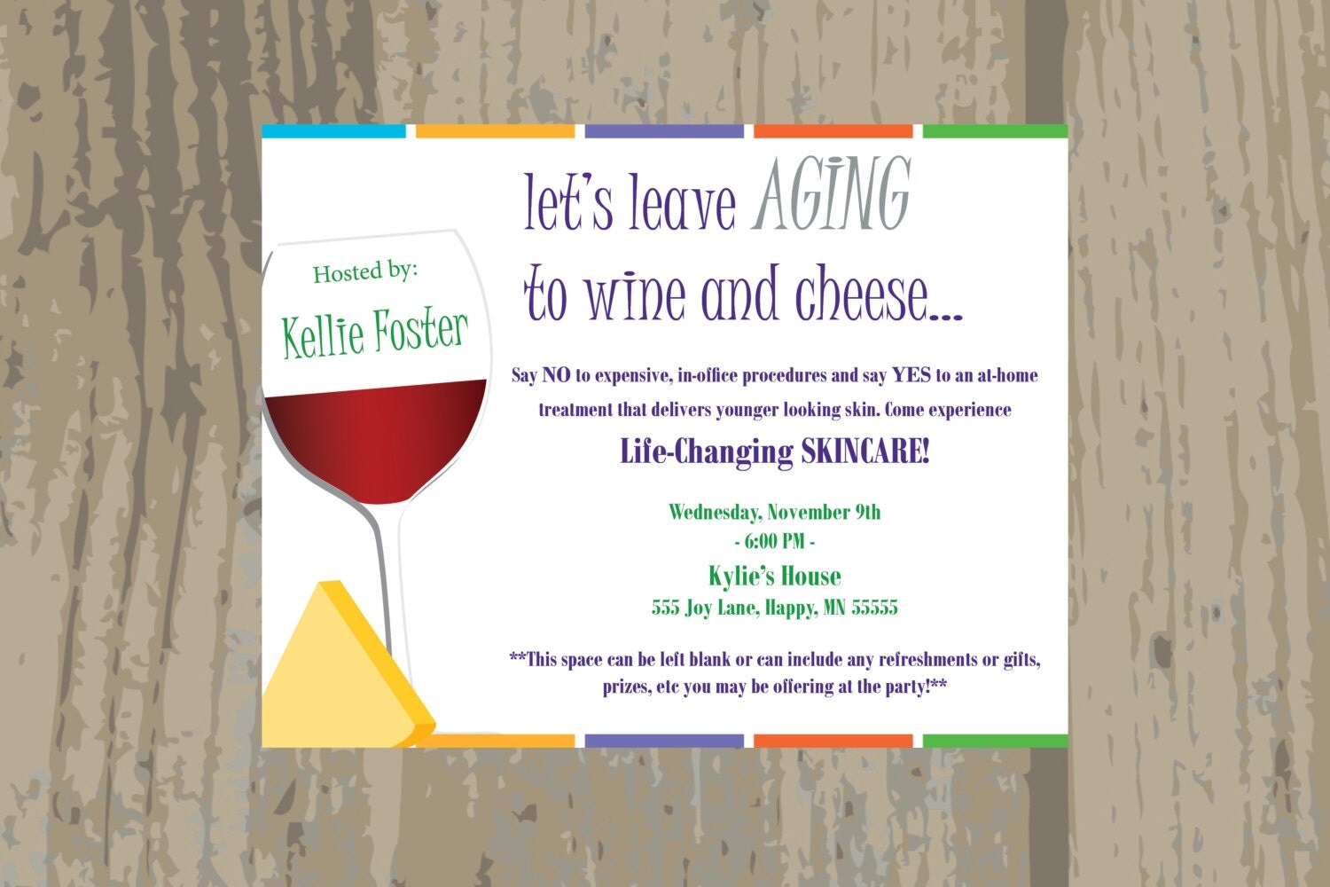 Rodan and Fields Launch Party Invitation / Rodan Fields Wine