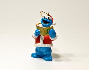 Vintage,Singing,Cookie Monster,Christmas Ornament, Resin ornament,Jim Henson,1993