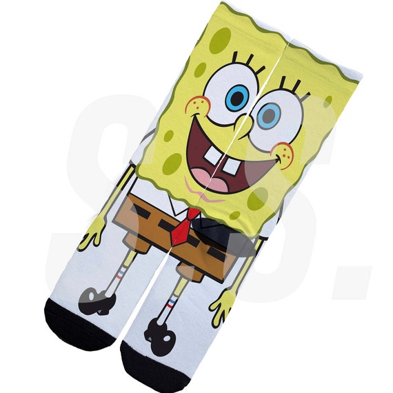 Custom Socks Spongebob Squarepants Sponge Nickolodeon