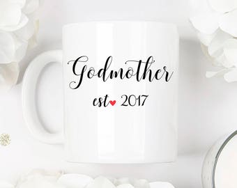 Godmother mug, godmother gift, godmother present, godmother, baptism gift, baptism mug, christening mug,