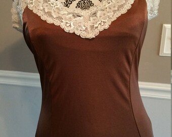 The Limited. Made in USA. Camisole. Chocolate Brown Spandex. Size Large