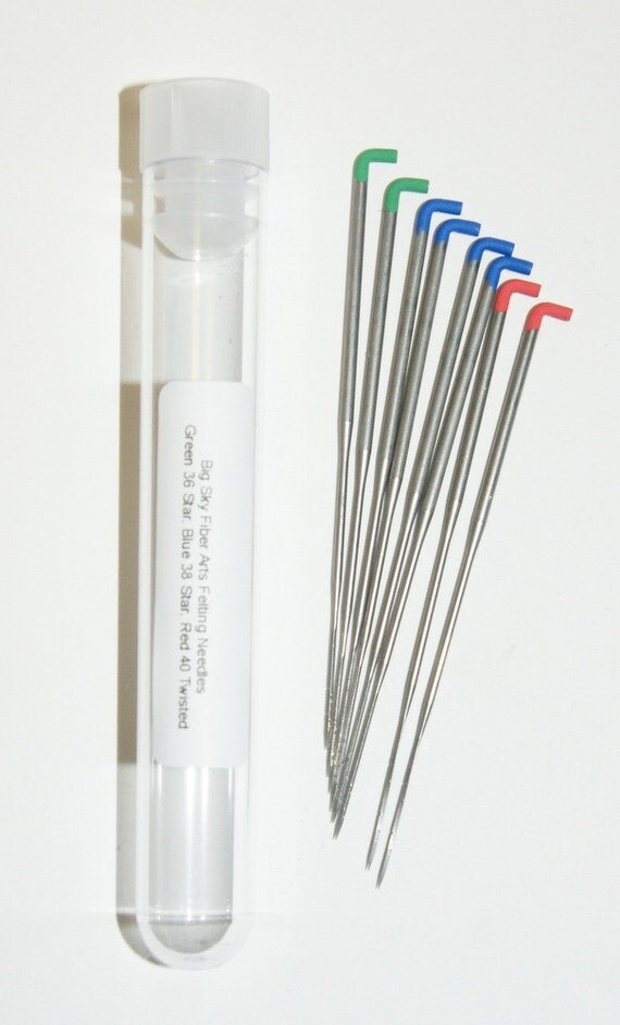 Eight Felting Needles Three Sizes Two Types Star and
