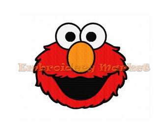 cute elmo embroidery design for machine. fill stitches. Instant Download. 3 sizes.