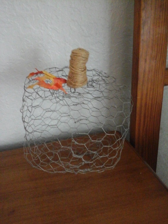 Chicken Wire Pumpkin