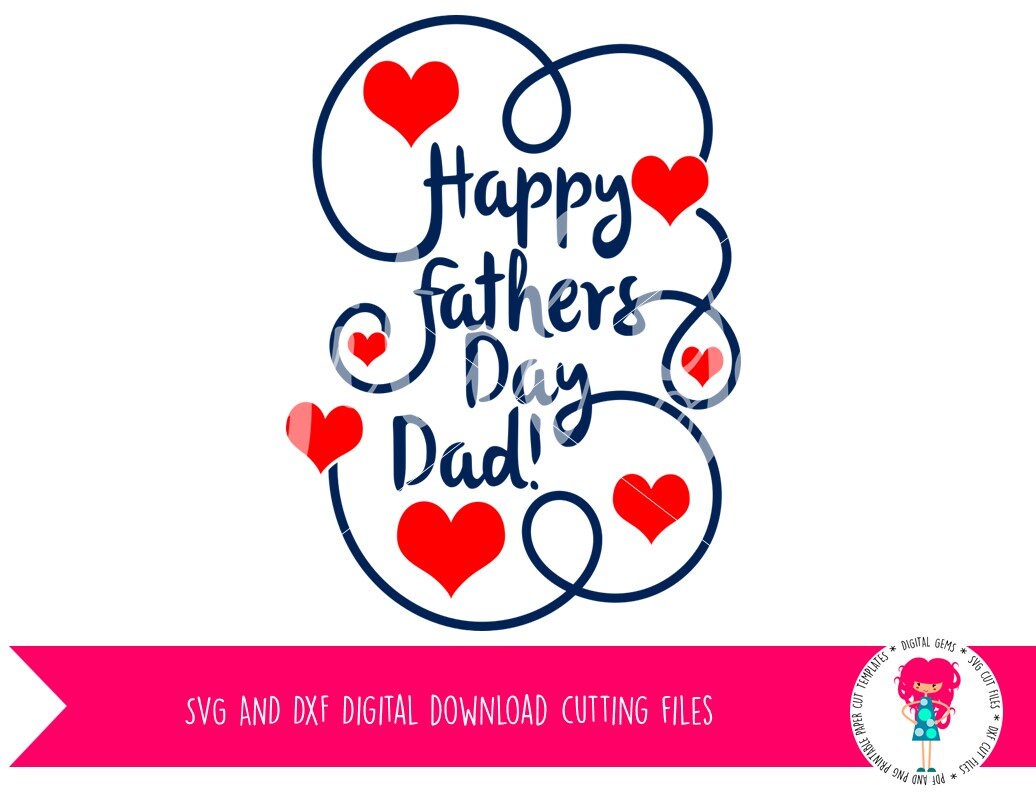 Download Happy Fathers Day Dad SVG / DXF Cutting File For Cricut Design