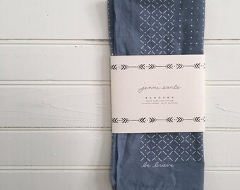hand dyed and printed "be brave" 100% cotton bandana