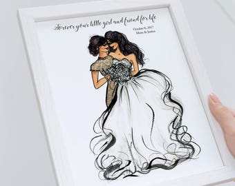 Mother of the Bride gift from Daughter - Mother of the bride gift from bride - Personalized Gift for mother of bride - Gift for mom wedding