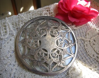 Victoria Sterling Silver Overlay Crystal Trivet