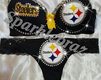 NFL bra set-pittsburgh steelers lingerie-Pittsburgh Steelers for women-NFL lingerie-pittsburgh steelers panties-pittsburgh steelers thong
