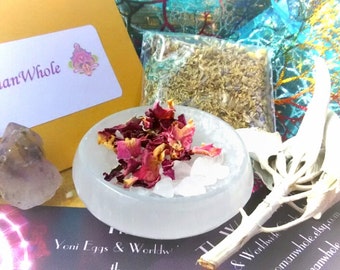 Yoni Egg Charging Kit: Energized Selenite Charging Station and Herbal Blessings!