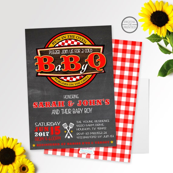 baby q shower invitations bbq baby shower invitation bun in the