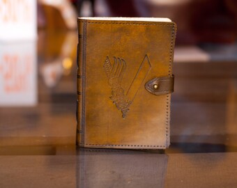 Gift for him vikings leather notebook leather journal travel notebook leather book custom leather notebook travelers personalized journal