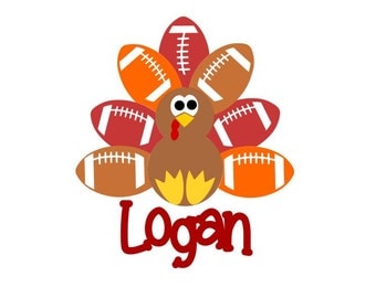 Adorable Football Turkey; SVG, DXF, AI, Ps and Pdf Cutting Files for Electronic Cutting Machines